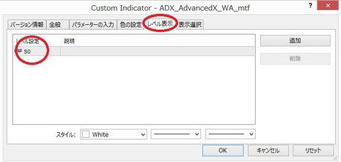 mt4,adx,パラメーター2