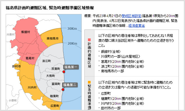 福島県 計画的避難区域