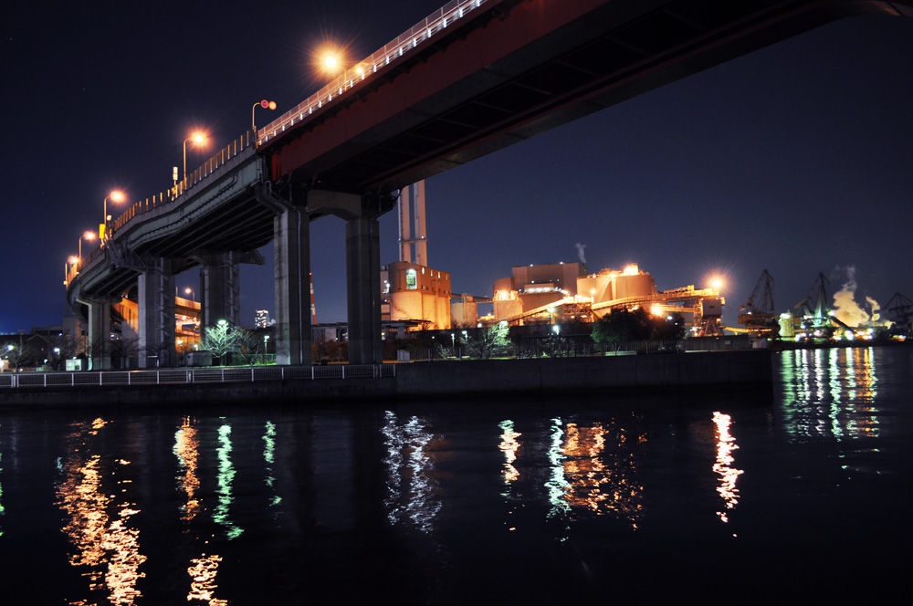 灘浜岸壁 神戸 夜景