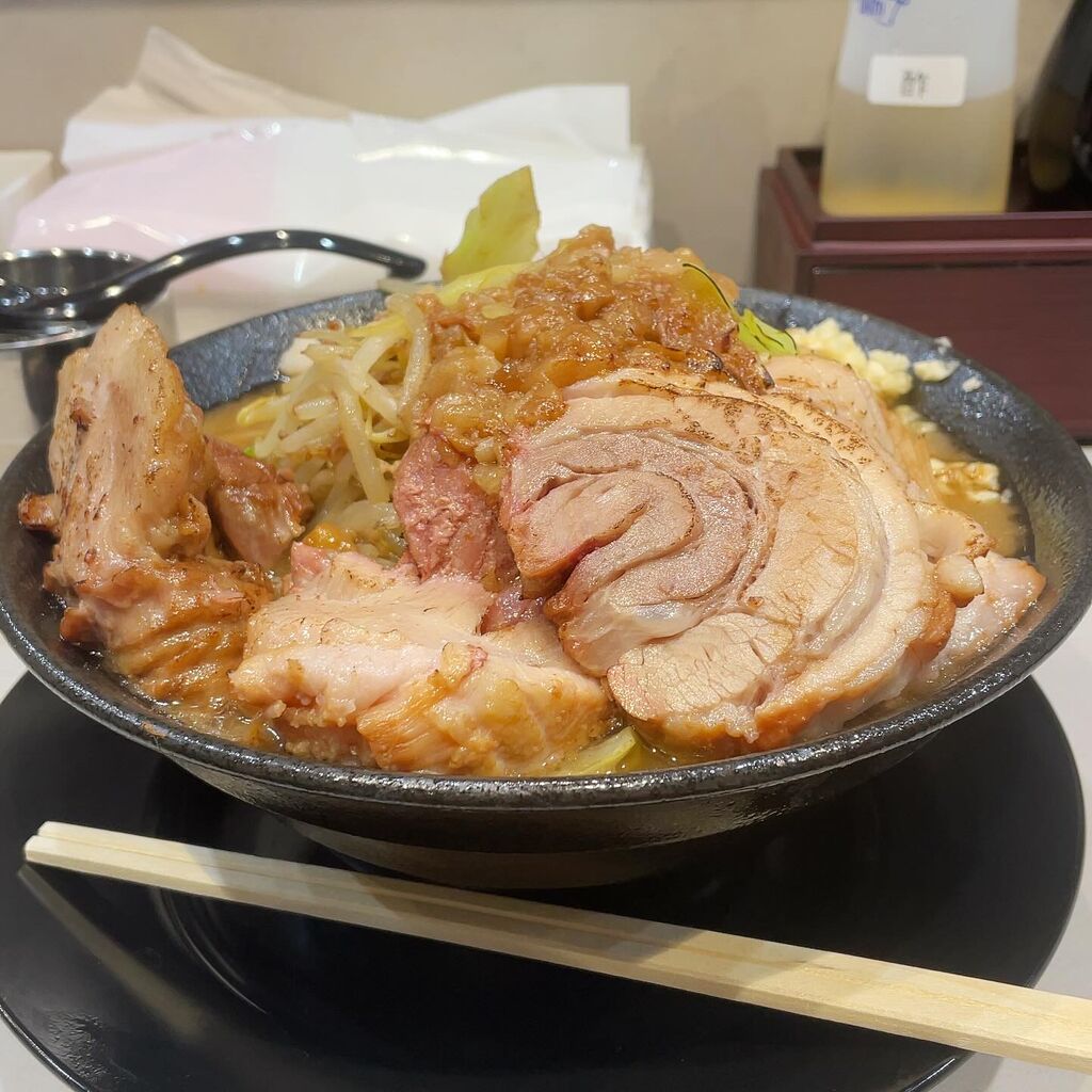 神保町「CRAZY PORK」CRAZY PORK 中 300g(ﾆﾝﾆｸ少,野菜炒増.あぶら普