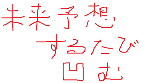 未来予想 するたび 凹む