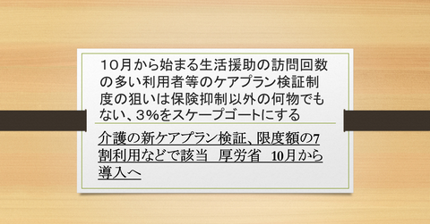 ケアプラン検証制度