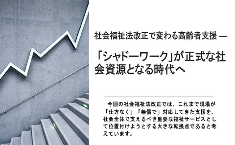 シャドーワークが正式な社会資源となる