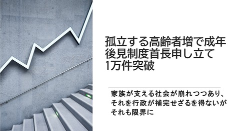 首長申し立て成年後見人の限界