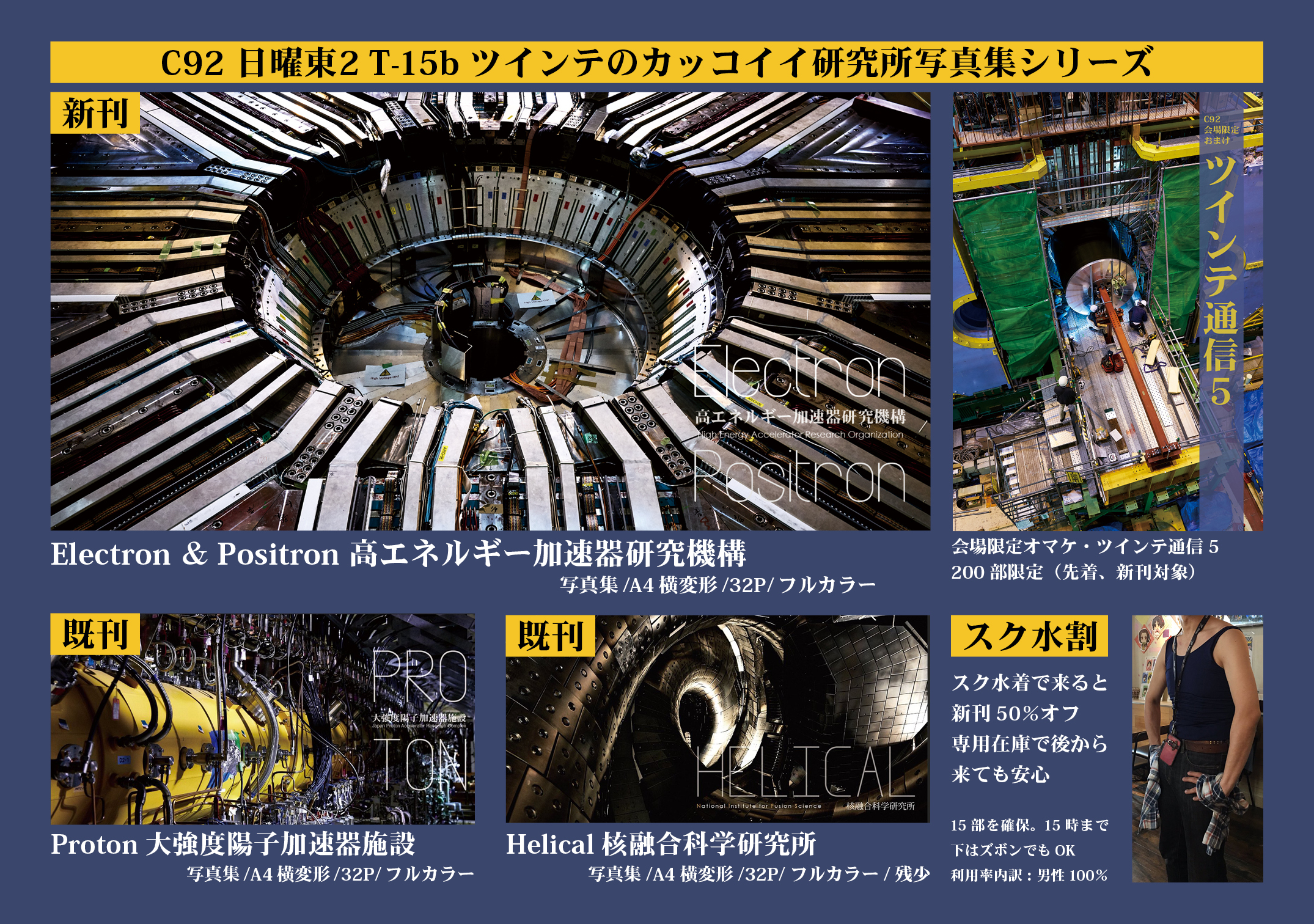 夏コミ 3日目東2t 15b ツインテのメカメカしい新刊 Kekの粒子加速器写真集に関するお知らせ 踏まれ道