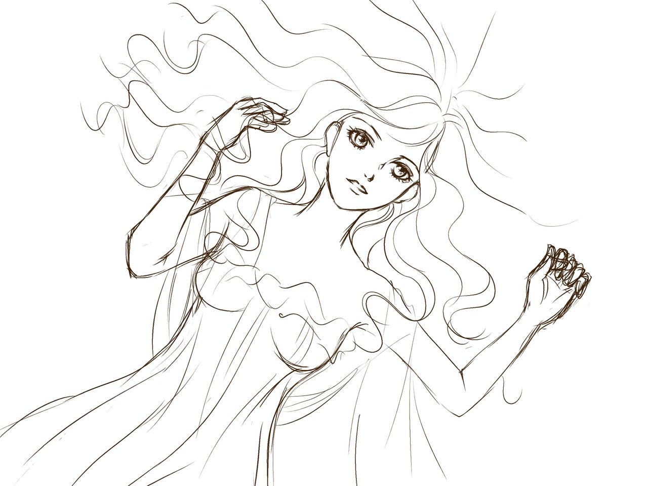 描く暇なしでラフだけｕｐ 少しづつ絵が上達できたらいいな