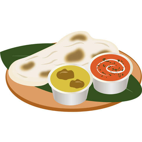 ナンとインドカレー