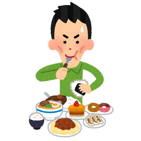 太ろうとして沢山食べる人