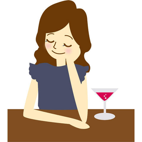 頬杖 女性