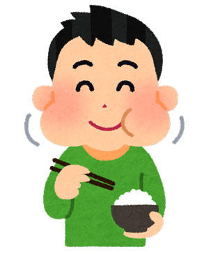 ご飯を食べている男の子