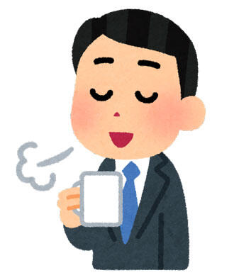 一休みしている男性会社員