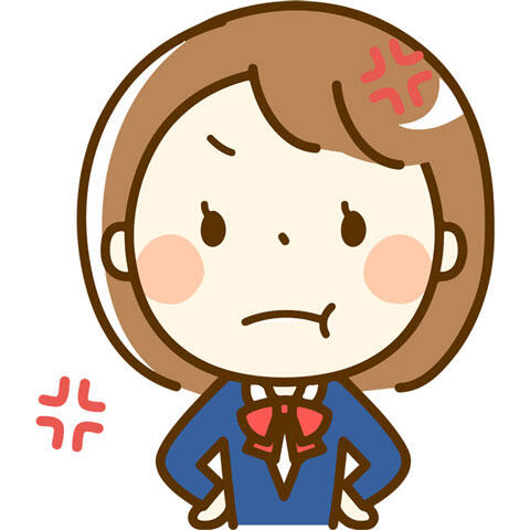 怒っている女の子