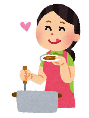 料理 味見をする女性
