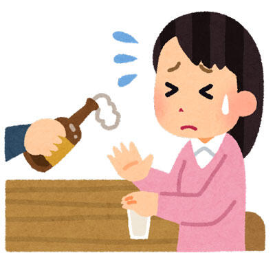 お酌を断るお酒が苦手な女性