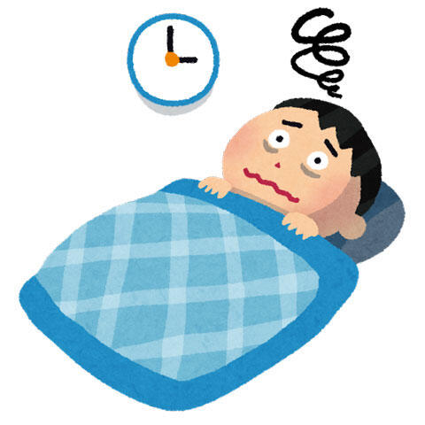 夜中になってもなかなか眠れない男性