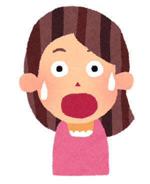 驚いた顔