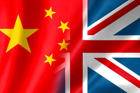 英国と中国-国旗