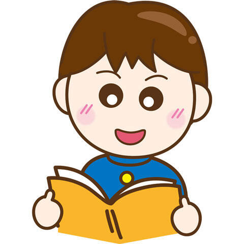 教科書を読む男子学生