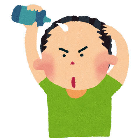 育毛剤を使う男性