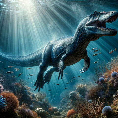水棲恐竜　イメージ