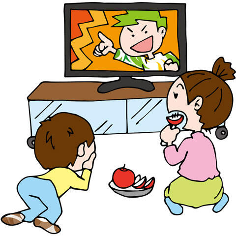 テレビを見ている子供