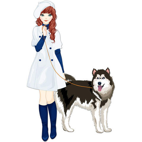 女の子 犬