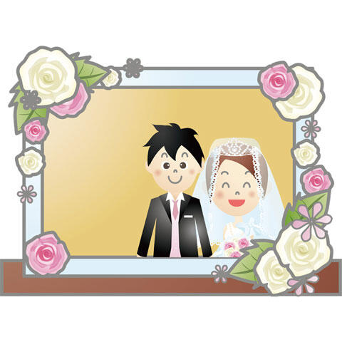 結婚式の記念写真