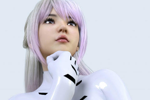 宇宙服を着た女性　CG　イメージ