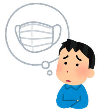 マスクの心配をする人