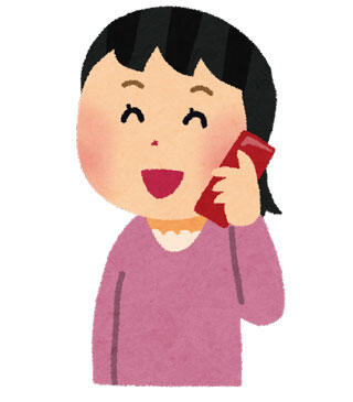 電話で話す女性