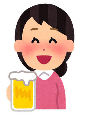 ビールを飲む人