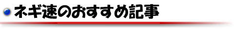 ネギ速のおすすめ記事