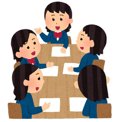 女子学生 話し合い