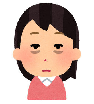 寝不足の女性