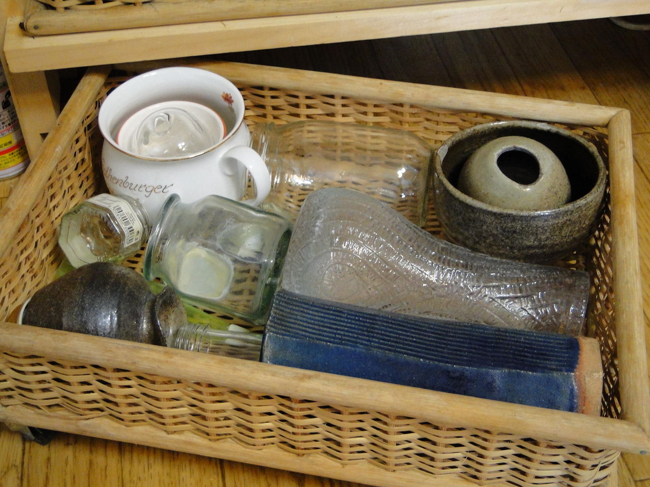 無印良品 ブリ材バスケットの収納 : Neigeノ庭カラ