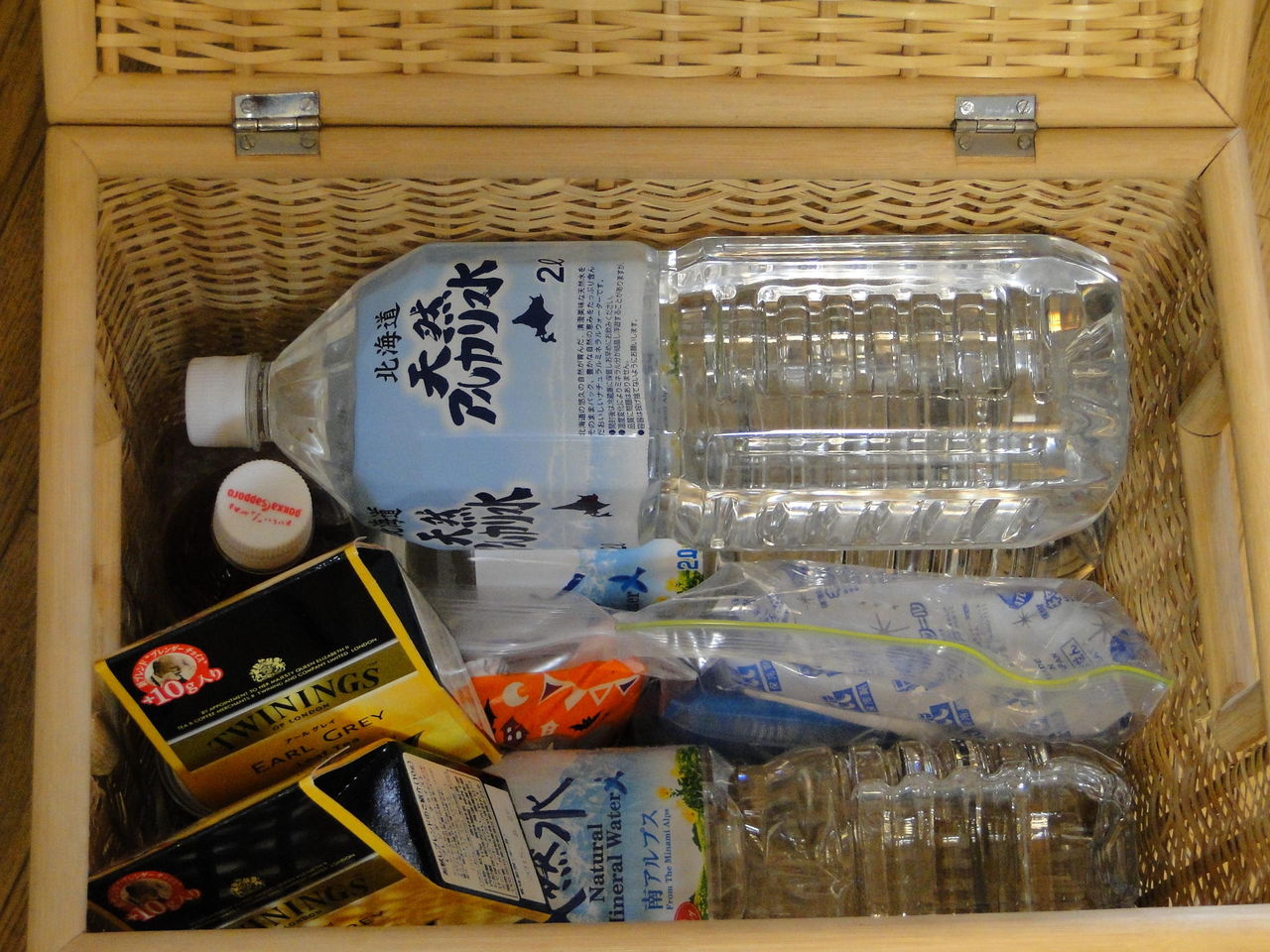 無印良品 ブリ材バスケットの収納 : Neigeノ庭カラ