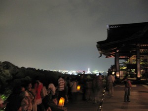 京都市内の夜景 清水の舞台より