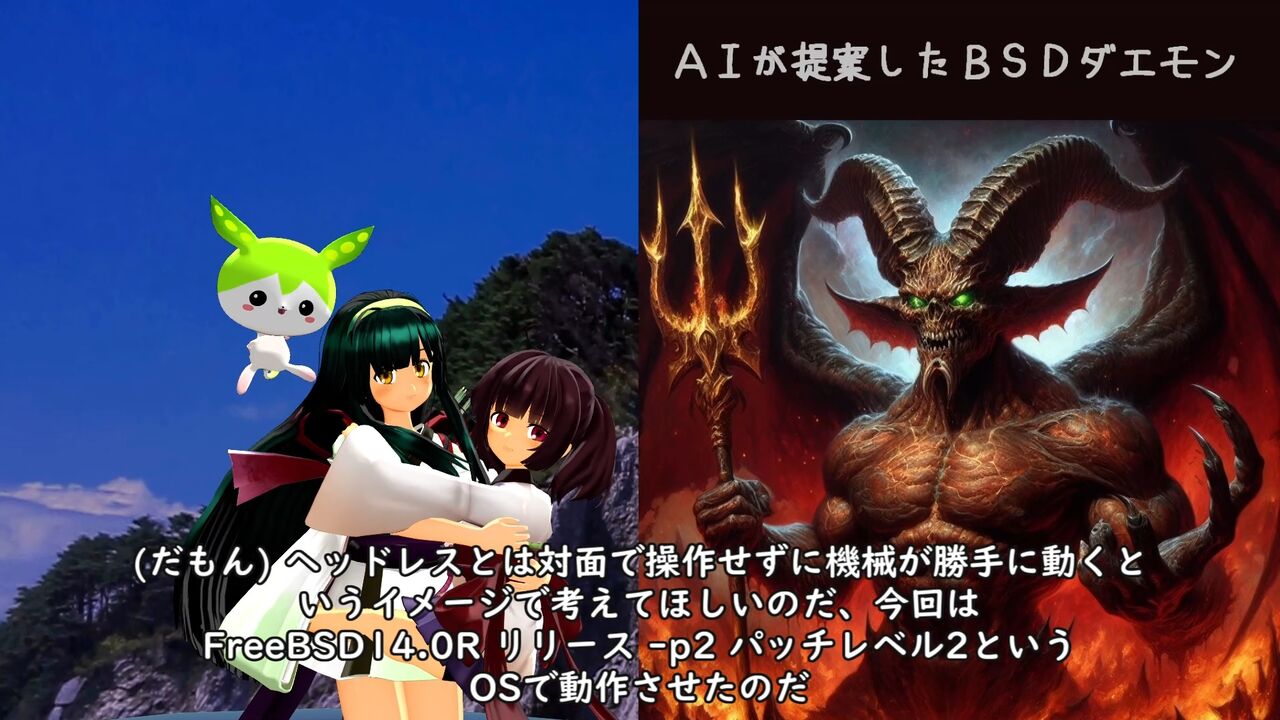 FreeBSD 14.0R のheadlessなFirefoxでJavaScriptを実行する東北ずん子 : ねこさんなのです