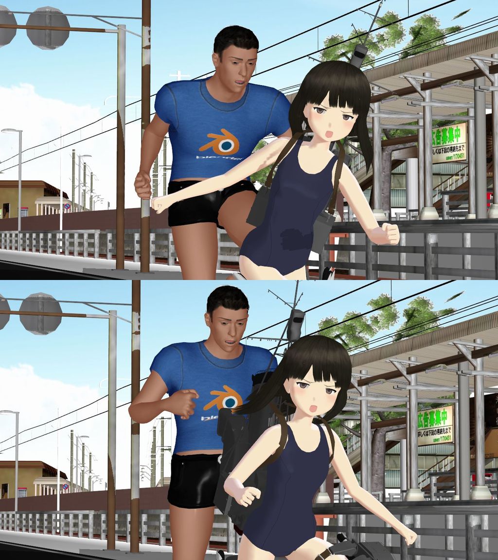 Makehuman でリアル系ｍｍｄ用モブキャラ作成 初雪の悪夢 ねこさんなのです