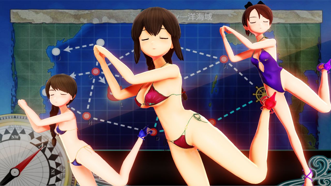 4 2空母機動マンスリー 太陽曰く燃えよカオスな這い寄るビキニの磯波たち ねこさんなのです