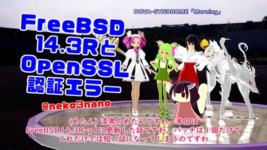 FreeBSD 14.3R-p1 と OpenSSL 認証エラー（voicevox 東北ずん子β
