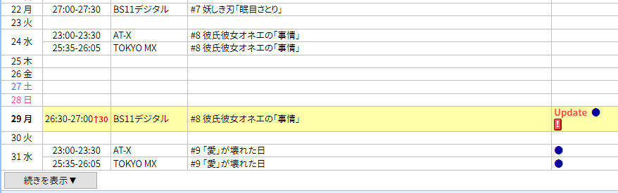 しょぼいカレンダーはすごく便利なんだけど アニメ実況しようぜ