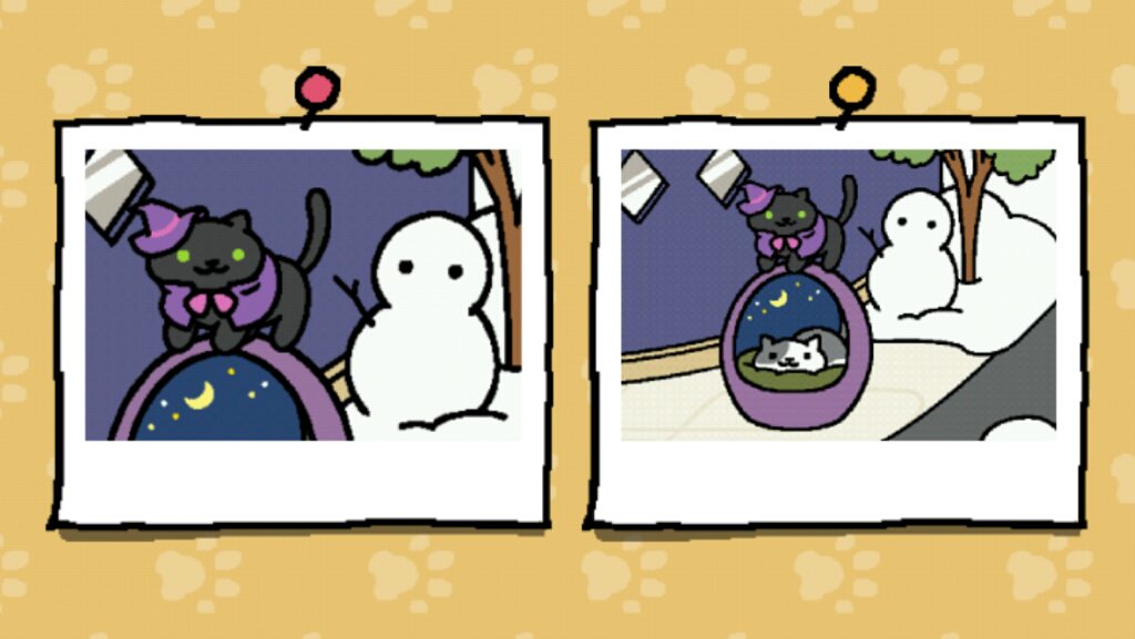 ねこあつめ みかづきさんと雪だるま撮れた 猫集めちゃった ねこあつめ みかづきさんと雪だるま撮れた 猫集めちゃった