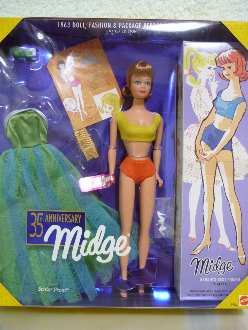 バービー　ミッヂ　ミッジ　復刻版35周年記念 35th Anniversary Barbie 復刻版 ヴィンテージバービー人形 バービー