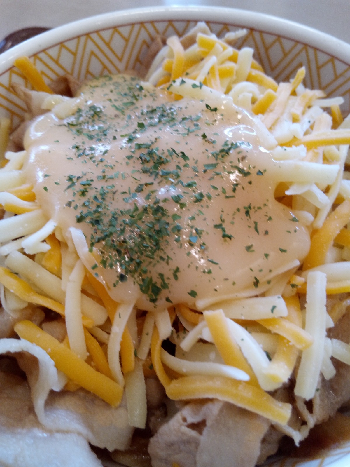 とろ り3種のチーズ豚丼 僕と磁石と乾電池
