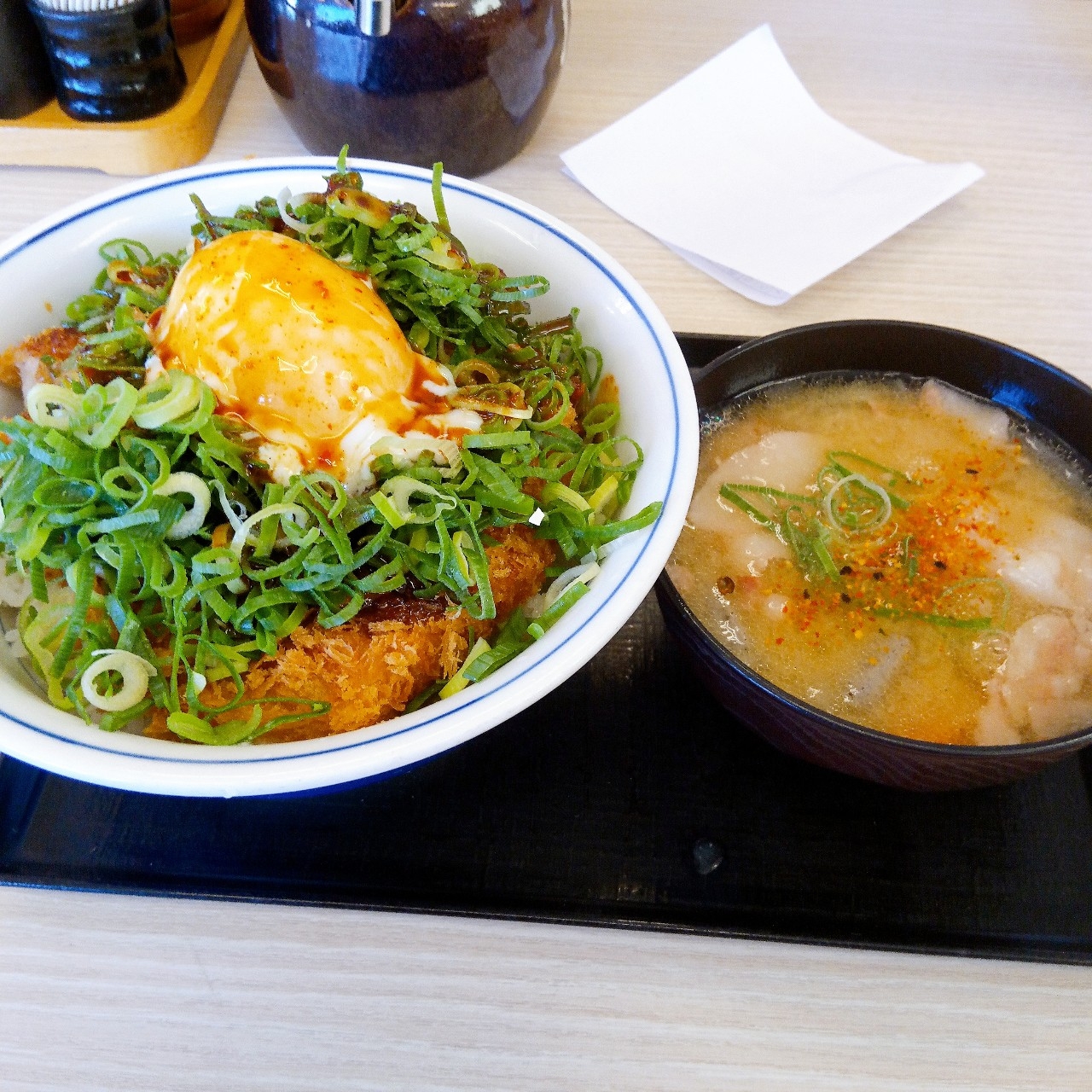ねぎ玉カツ丼 僕と磁石と乾電池