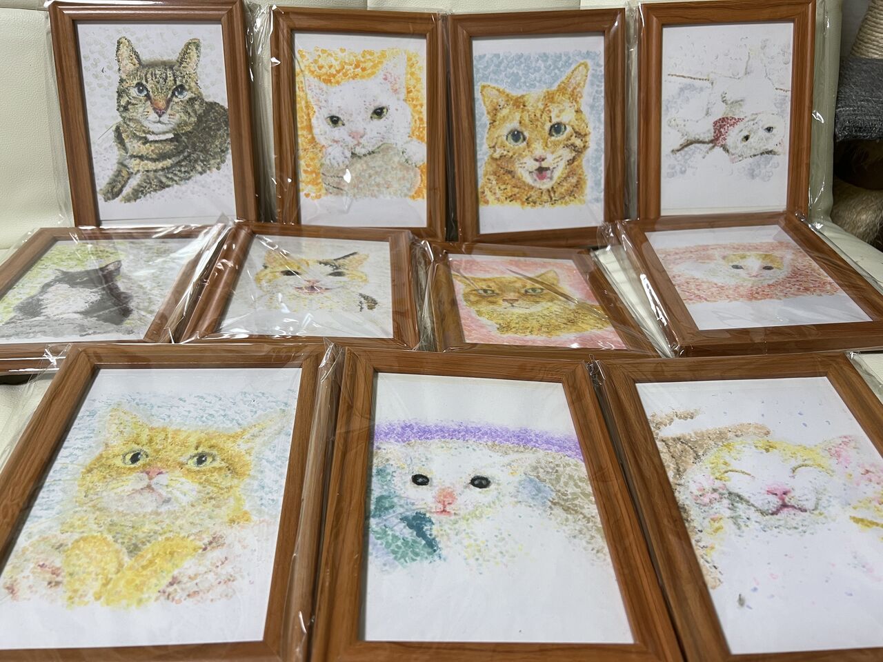 猫たちのハート判子絵をお贈り頂きました 2518 ねこかます