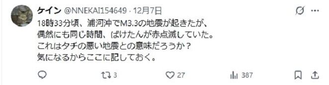 12月7日X投稿