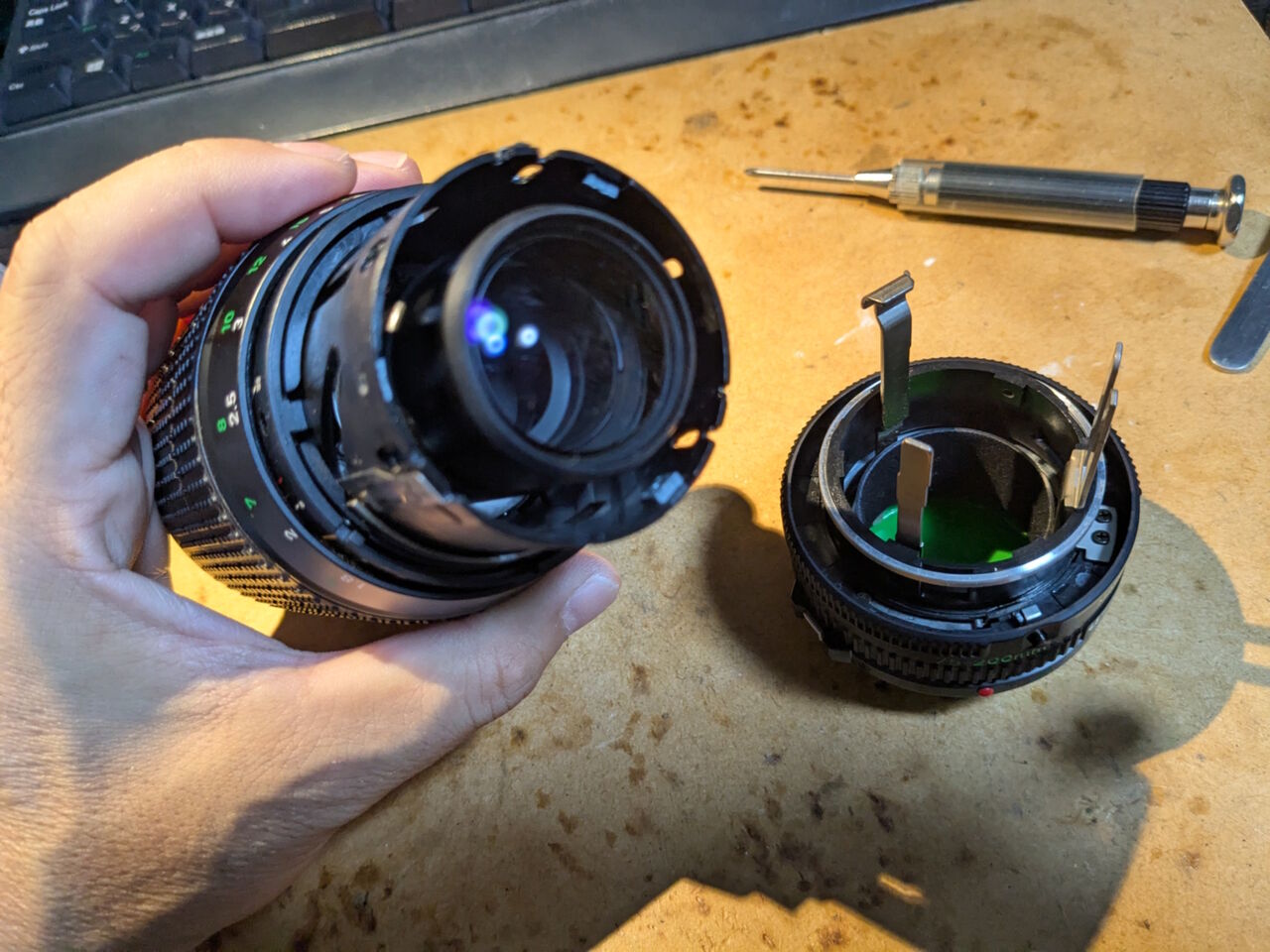 Canon New FD 75-200mm F4.5を清掃する : ねこめしのジャンクカメラ 