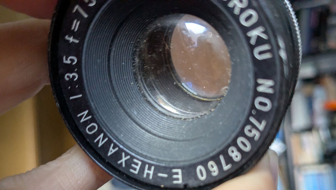 小西六 E-HEXANON 75mm F3.5 : ねこめしのジャンクカメラ・レンズの部屋